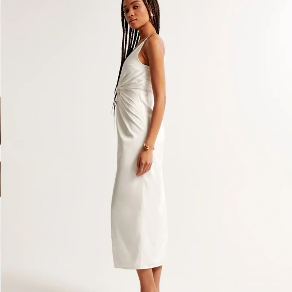 Abercrombie & Fitch White Midi Dress - Picture 4 of 7